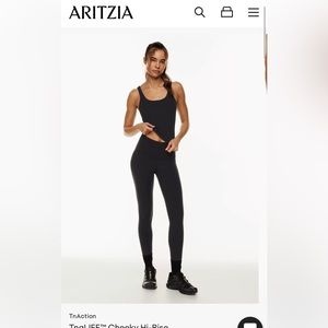 Aritzia TNALife Cheeky High Rise Leggings Ankle. NWT. Size small. Black.